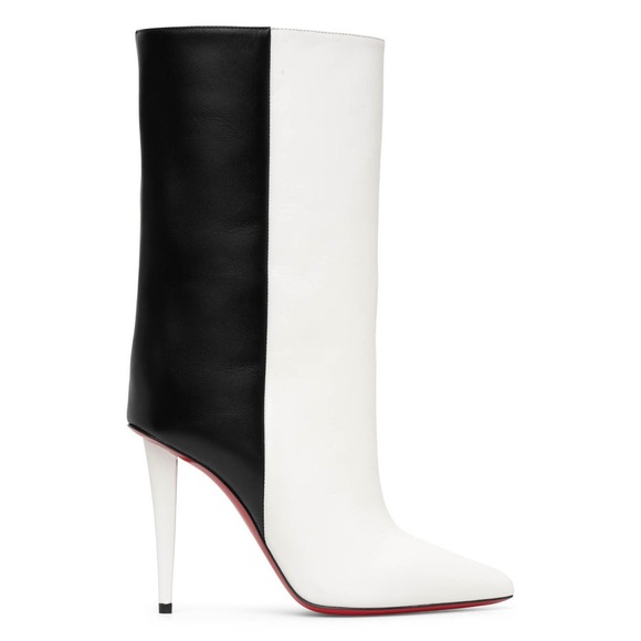 NIB Christian Louboutin Astrilarge Black and White Boots 41 - Picture 4 of 12